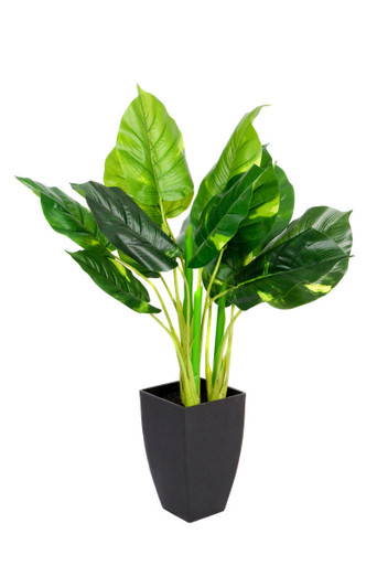 Artificial 75cm Real Touch Pothos Plant in Black Pot