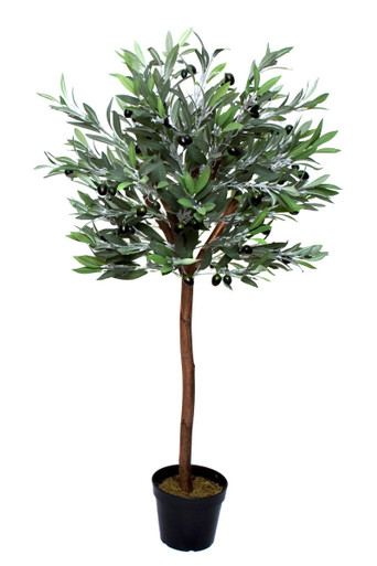 4ft Premium Quality Artificial Olive Standard Tree with Olives