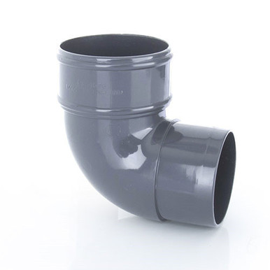 Eurocell Gutter Round Offset Bend 90 Deg 68mm Anthracite