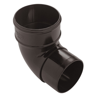 Eurocell Gutter Round Offset Bend 90 Deg 68mm Black