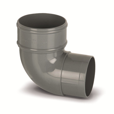 Eurocell Gutter Round Offset Bend 90 Deg 68mm Grey