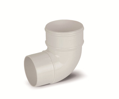 Eurocell Gutter Round Offset Bend 90 Deg 68mm White