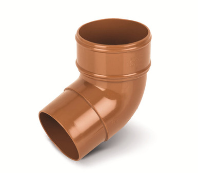 Eurocell Gutter Round Offset Bend 112 Deg 68mm Clay Brown