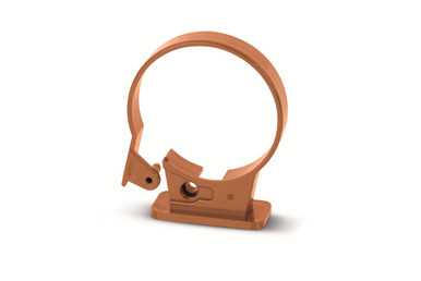 Eurocell Gutter Round Single Fix Downpipe Clip 68mm Clay Brown