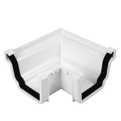 Eurocell Gutter Universal System Plus External Angle 90 Deg White