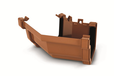 Eurocell Gutter Universal System Plus External Angle 135 Deg Clay Brown