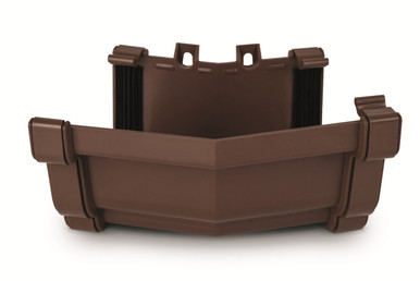 Eurocell Gutter Universal System Plus External Angle 150 Deg Brown
