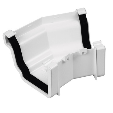 Eurocell Gutter Universal System Plus External Angle 150 Deg White