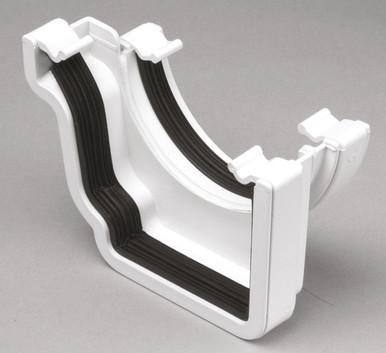 Eurocell Gutter Universal Plus To Half Round Adaptor Left Hand White