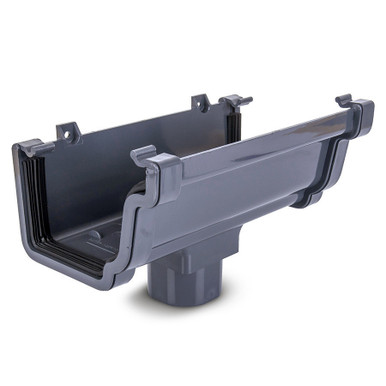 Eurocell Gutter Universal System Plus Running Outlet Anthracite