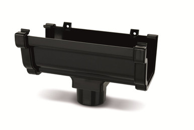 Eurocell Gutter Universal System Plus Running Outlet Black