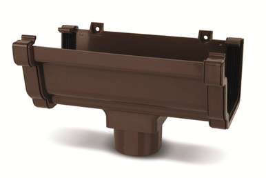 Eurocell Gutter Universal System Plus Running Outlet Brown