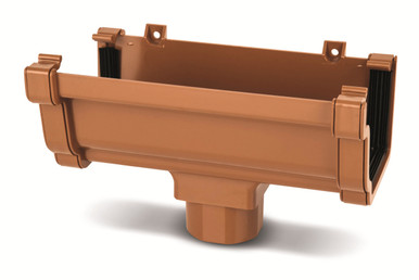 Eurocell Gutter Universal System Plus Running Outlet Clay Brown