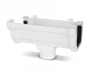 Eurocell Gutter Universal System Plus Running Outlet White