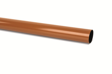 Eurocell Gutter Round Downpipe 2.5m 68mm Clay Brown