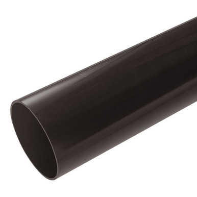 Eurocell Gutter Round Downpipe 5.5m 68mm Black