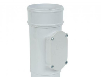 Eurocell Gutter Access Point For Round Pipe White