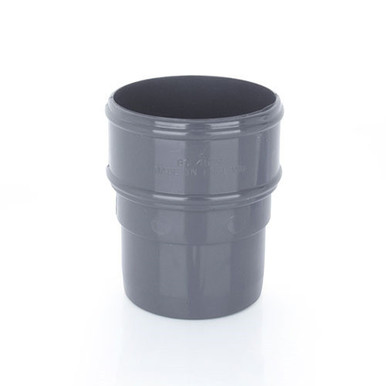 Eurocell Gutter Round Drainpipe Socket 68mm Anthracite