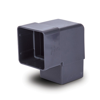 Eurocell Gutter Square Offset Pipe Bend 90 Deg 65mm Anthracite