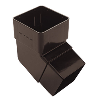 Eurocell Gutter Square Offset Pipe Bend 112 Deg 65mm Black