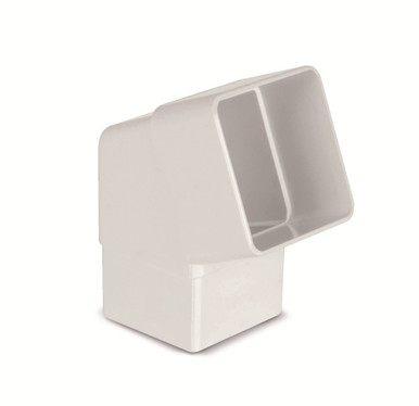 Eurocell Gutter Square Offset Pipe Bend 112 Deg 65mm White