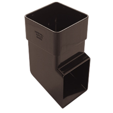 Eurocell Gutter Square Pipe Shoe 65mm Black