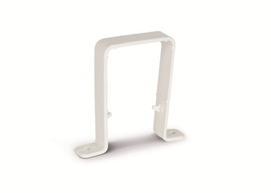 Eurocell Gutter Square Pipe Clip 65mm White