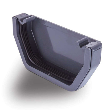 Eurocell Gutter Square Stop End External 114mm Anthracite