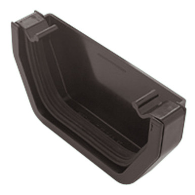 Eurocell Gutter Square Stop End External 114mm Black