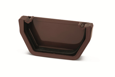 Eurocell Gutter Square Stop End External 114mm Brown