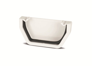 Eurocell Gutter Square Stop End External 114mm White