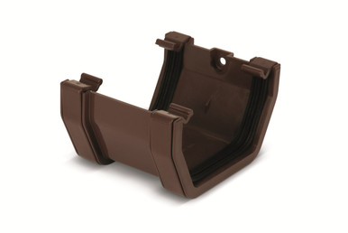 Eurocell Gutter Square Union Bracket 114mm Brown