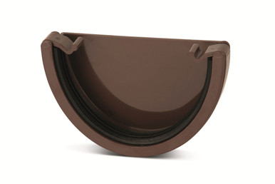 Eurocell Gutter Universal XL External End Cap Brown