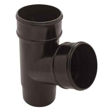 Eurocell Gutter Round Pipe Branch 112 Deg 68mm Black