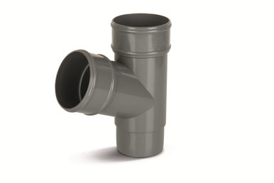 Eurocell Gutter Round Pipe Branch 112 Deg 68mm Grey