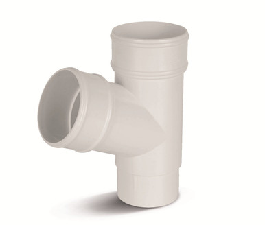 Eurocell Gutter Round Pipe Branch 112 Deg 68mm White