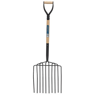 Draper - 10 Prong Potato Fork with Wood Shaft and MYD Handle