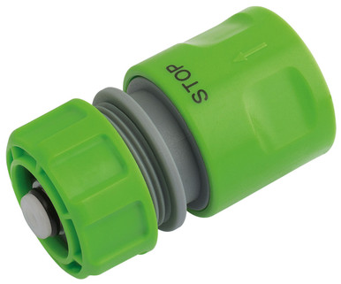 Draper -  Hose Connector with Water Stop Feature 1/2inch