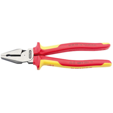 Draper -  Knipex 02 08 225UKSBE VDE Fully InsulatedHigh Leverage Combination Pliers 225mm