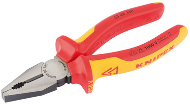 Draper -  Knipex 03 08 160UKSBE VDE Fully Insulated Combination Pliers 160mm