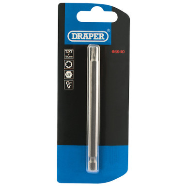 Draper - T27 1/4inch Hex Draper - TX-STAR Insert Bit 100mm Long x 1