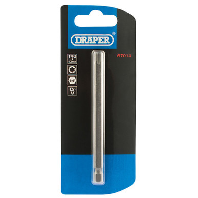 Draper - T40 1/4inch Hex Draper - TX-STAR Insert Bit 100mm Long x 1