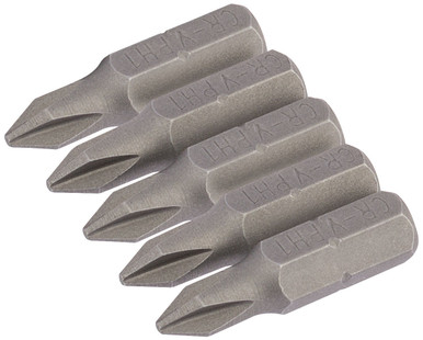 Draper -  No.1 1/4inch Hex Cross Slot Insert Bit 25mm Long x 5