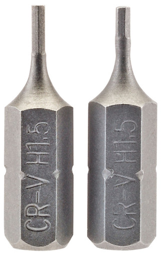 Draper - 1.5mm 1/4inch Hex Hexagonal Insert Bit 25mm Long x 2