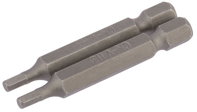 Draper - 5mm 1/4inch Hex Hexagonal Insert Bit 25mm Long x 2