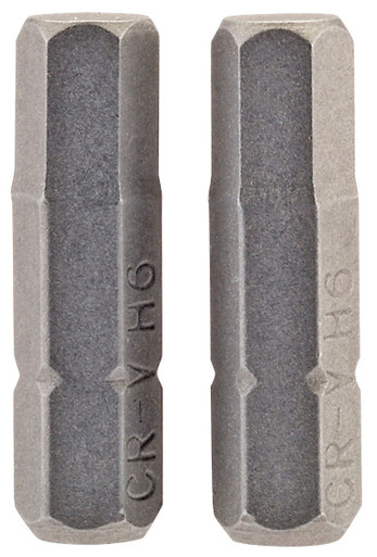 Draper - 6mm 1/4inch Hex Hexagonal Insert Bit 25mm Long x 2