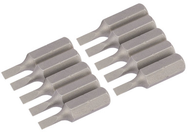 Draper - 3mm 1/4inch Hex Plain Slot Insert Bit 25mm Long x 10