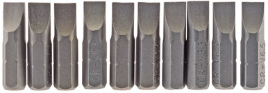 Draper - 6.5mm 1/4inch Hex Plain Slot Insert Bit 25mm Long x 10