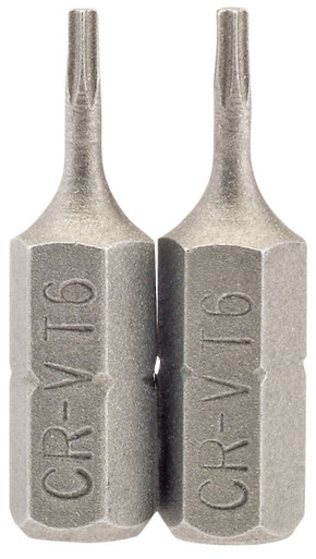 Draper - T6 1/4inch Hex Draper - TX-STAR Insert Bit 25mm Long x 2