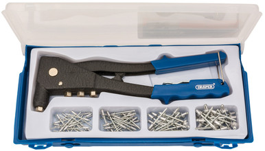 Draper - Hand Riveter Kit for Aluminium Rivets Aluminium Body